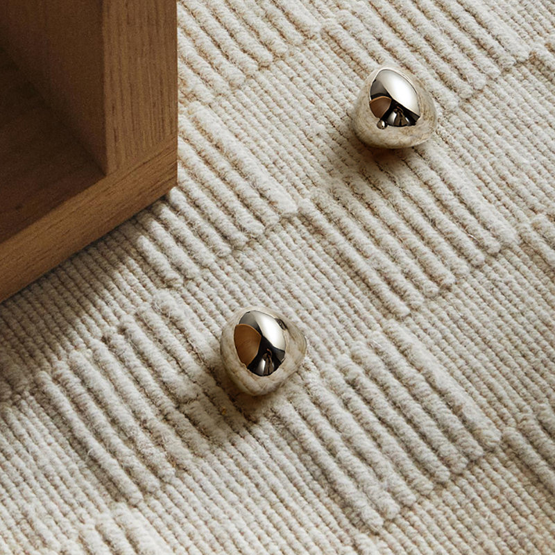 Solid Brass Double-Layer Titanium Silver Plating Knob 