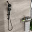 Ensemble de pomme de douche double noir mat avec pomme de douche 4,7 po, main et éléments réglables