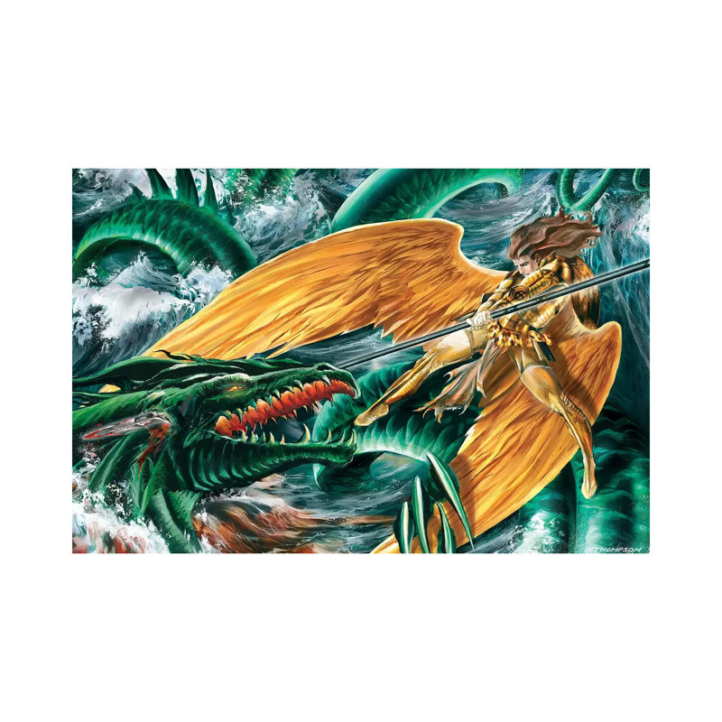 «Raphael Vs Leviathan» par Ruth Thompson, impression sur toile tendue, H 26 po x l 40 po x 1,5 po