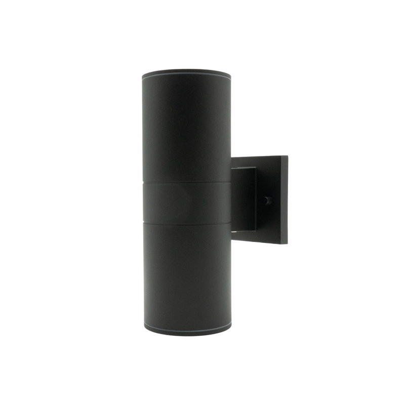 Applique murale d'extérieur DEL cylindrique, Black, Integral Emergency Battery, Up/Down