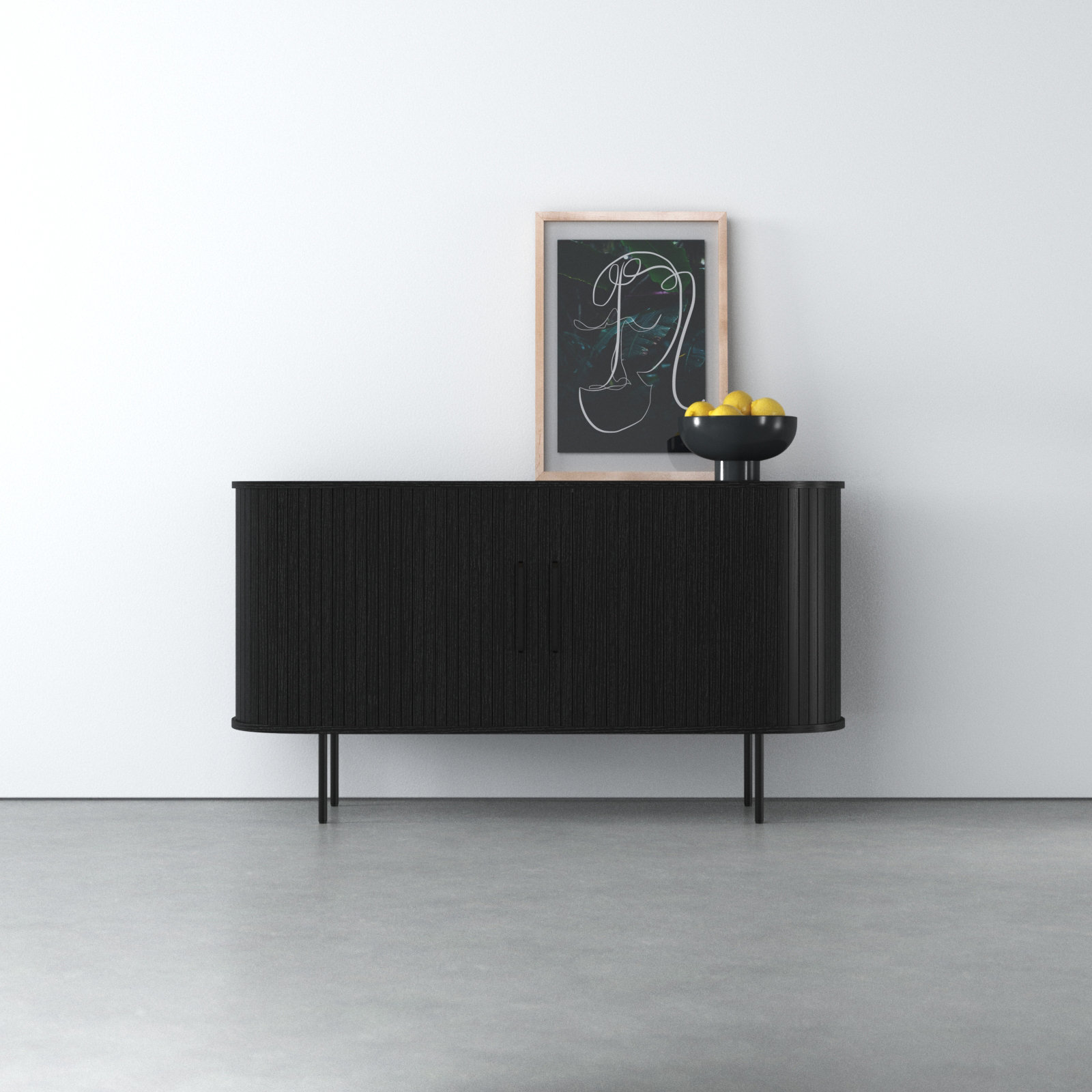 Iris 55" Sideboard, Black Oak