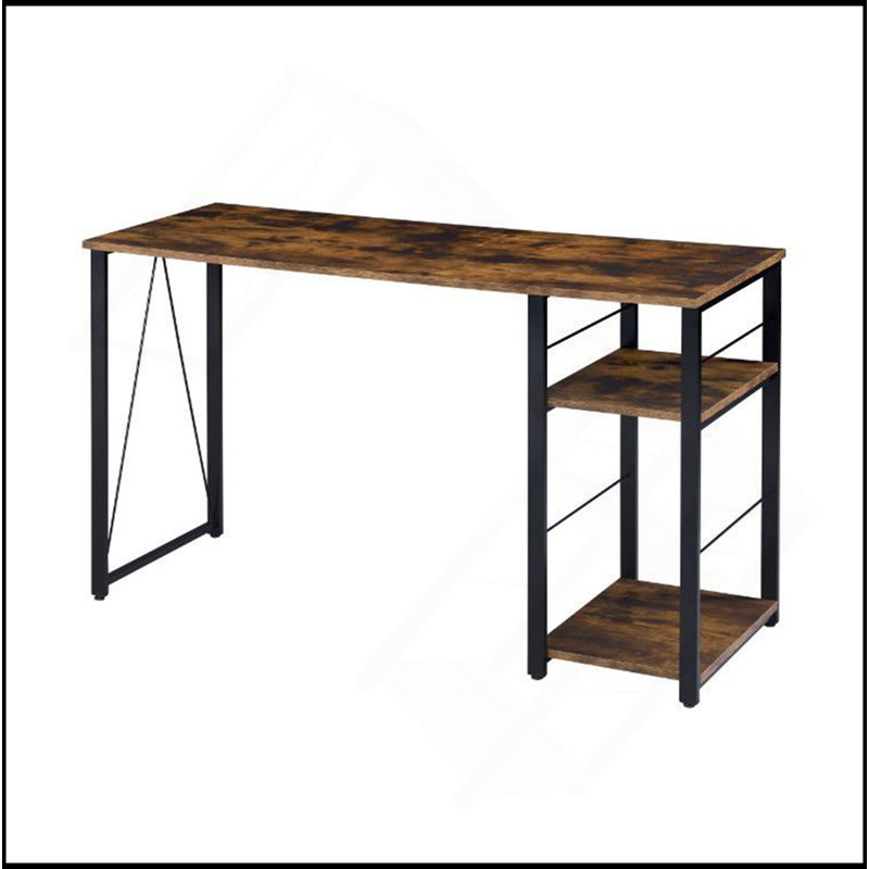 Bureau d'écriture rectangulaire avec tablette à 2 niveaux, Noir