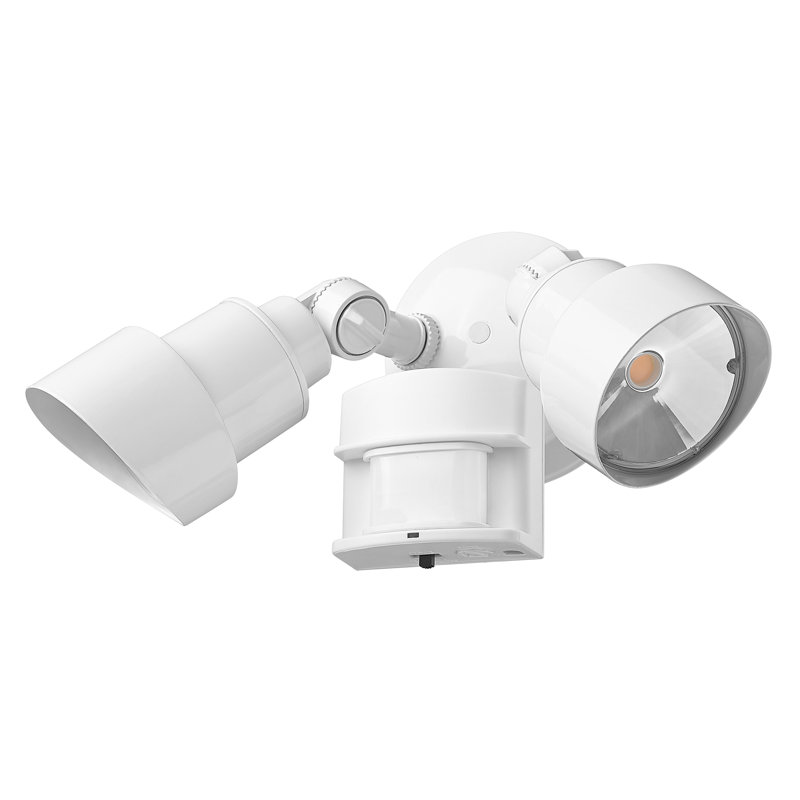 Projecteur de sécurité d'extérieur à DEL 24 watts avec capteur de mouvement Mckeehan, Blanc