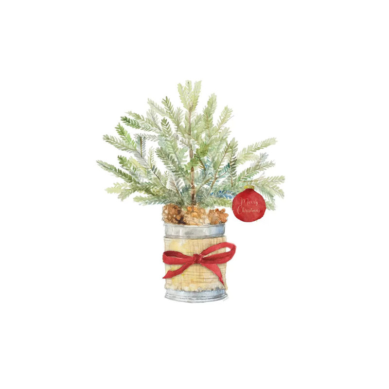 Merry Christmas Fir Tree by Lanie Loreth - Wrapped Canvas Painting, 66.04 cm H x 45.72 cm W x 1.91 cm D