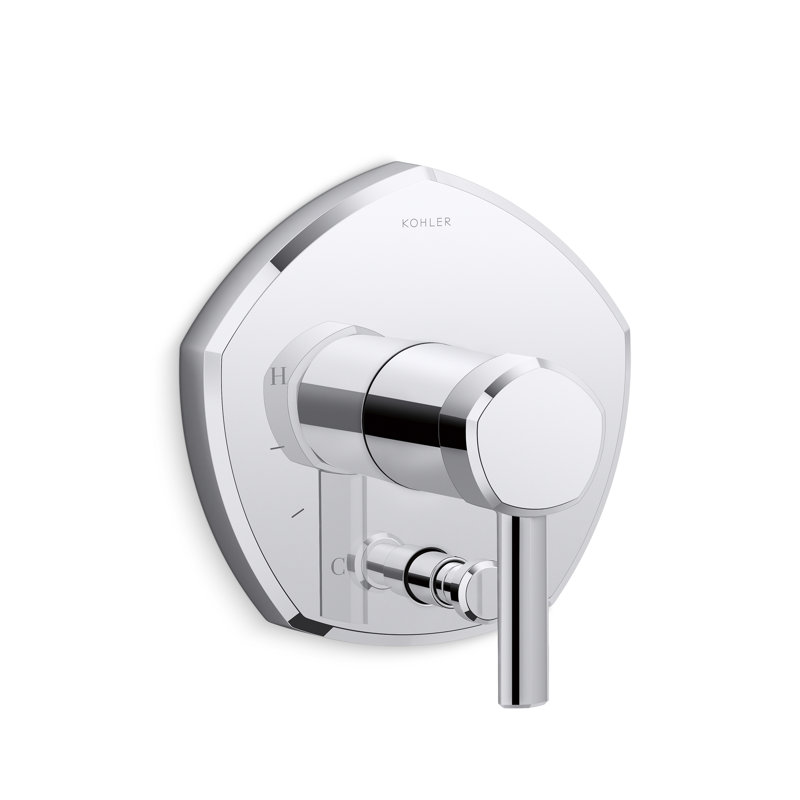 Occasion Rite-Temp Shower Valve Trim With Diverter And Lever Handle, Polished Chrome