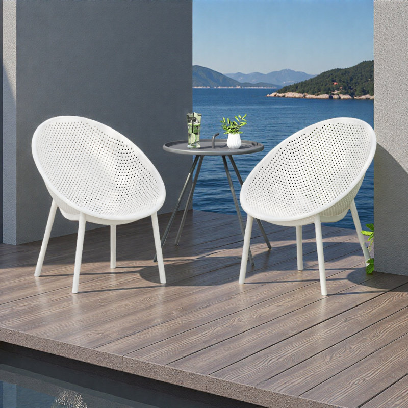 Chaise d'appoint (ensemble de 2), Blanc