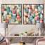 Concannon - Ensemble de 2 collages carrés abstraits-101858734-101858737