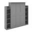 Lit escamotable double avec tablettes et DEL-1638913538