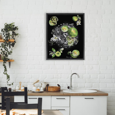 Sliced Limes Juicer Floating Frame, design by Susan Lugar