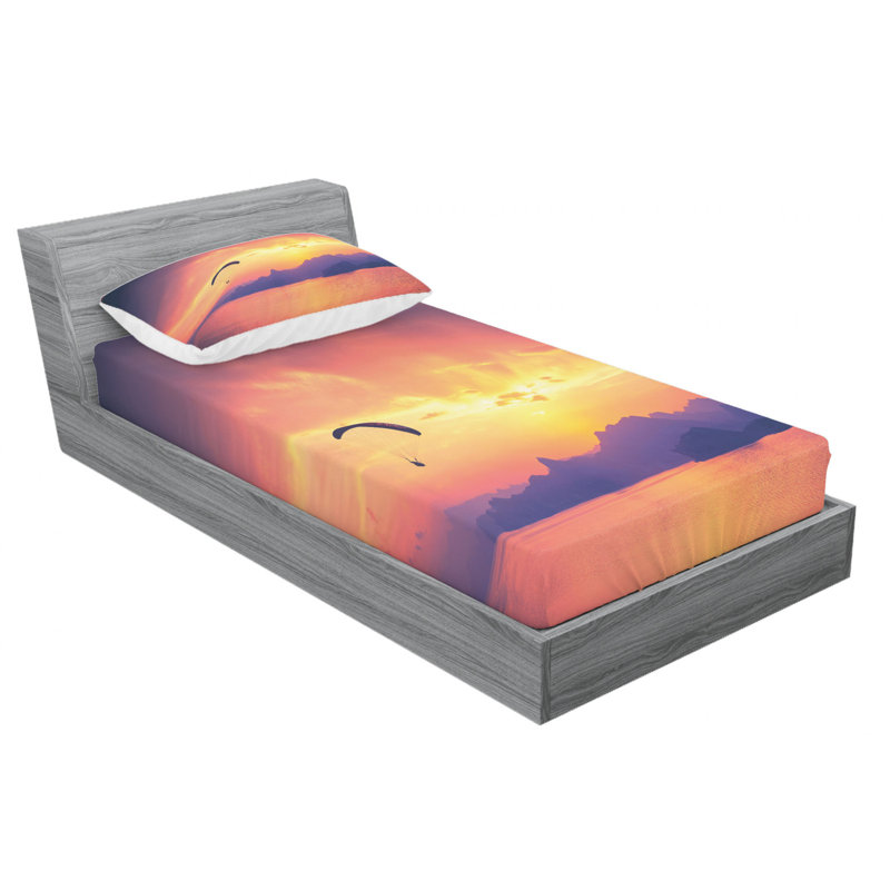 Microfiber Sheet Set, Twin Sheet Set with Fitted Sheet