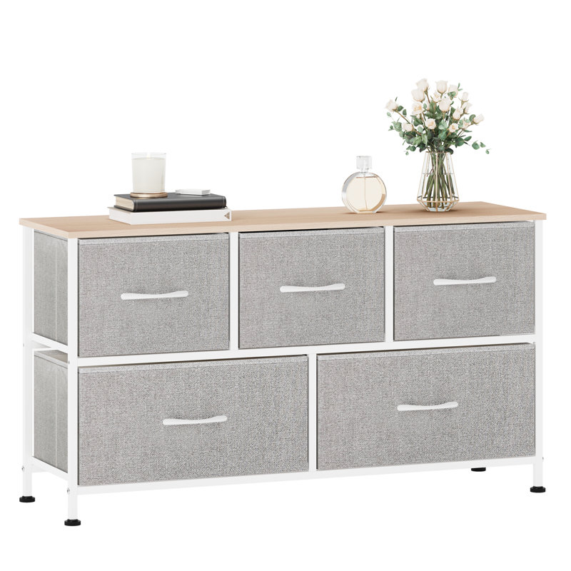 Riebling 5 Drawer Storage Drawer, Brown