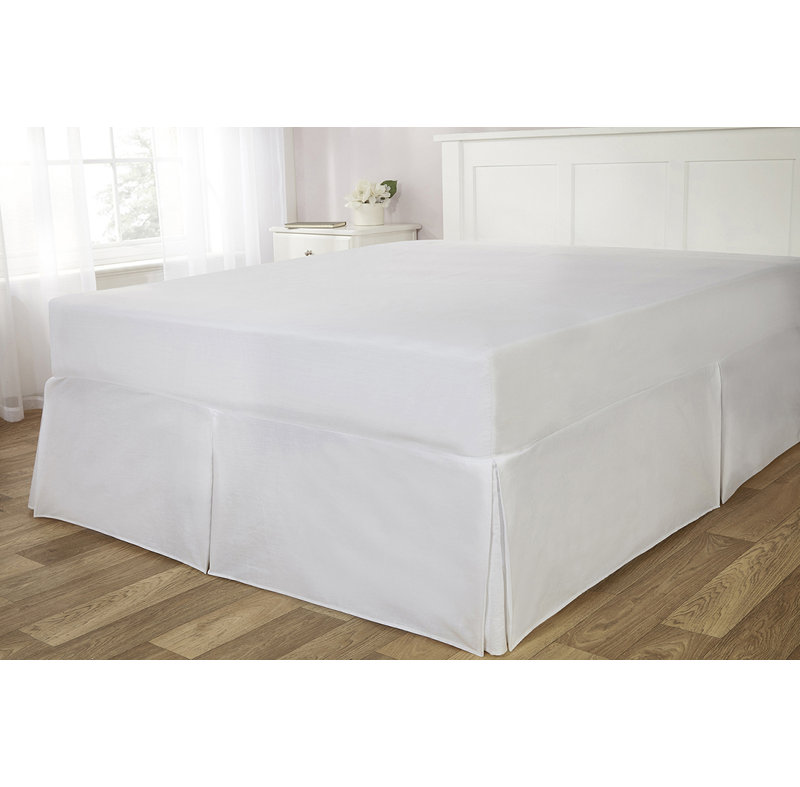 Holiness Pleated Wrap Around Bed Skirt, Double (4'6), White