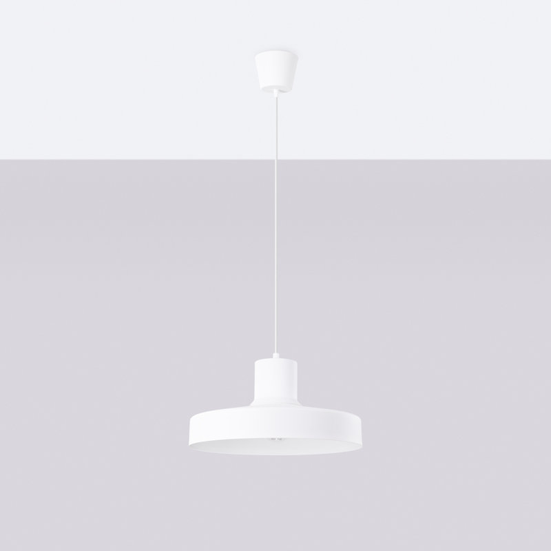 1 - Light Stainless Steel Pendant, White