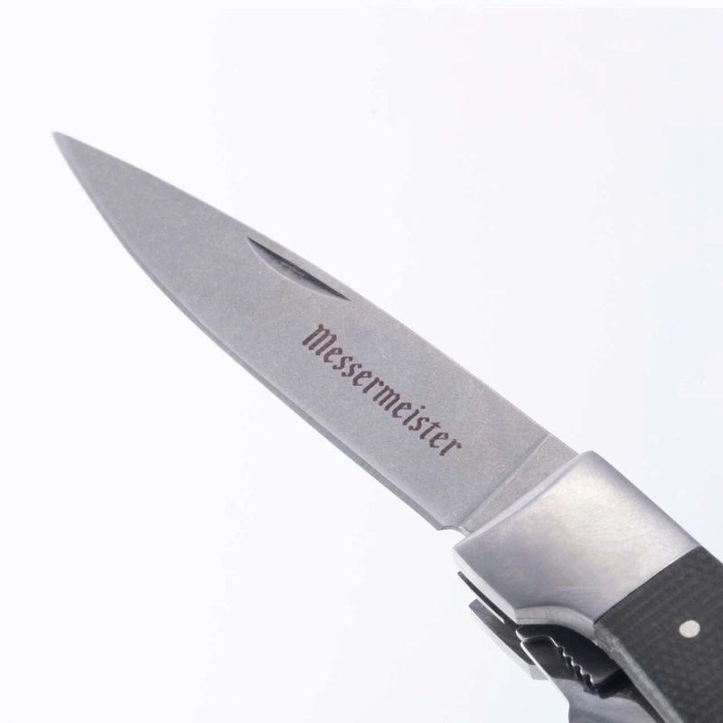 Messermeister Adventure Chef 3.5 in. L Stainless Steel Folding Knife and Peeler 1 pc, Black