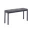 Ensemble de salle à manger 5 pièces comprenant 1 table à manger, 2 chaises rembourrées et 2 bancs; un ensemble de salle à manger de style rustique peu encombrant adapté aux salles à manger et aux cuisines, gris et noir.