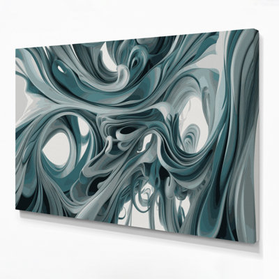 Biomorphic Abstraction 28 Grey Canvas Wall Art