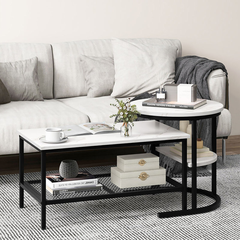 Javarrius Nesting Coffee Table, Black