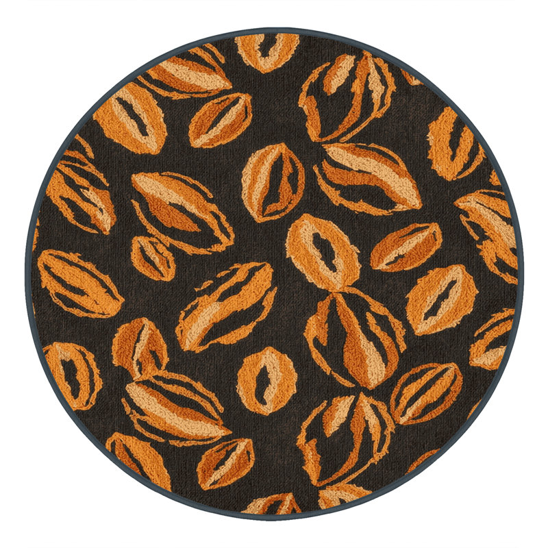 Tapis lavable avec légumes Tiger, Rond 3 pi