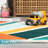 Washable Non-Slip Runner Rug – Vintage Rainbow Sunburst Low-Pile Carpet, Mark Resistant, Geometric Mid-Century Modern Decor for Hallway, Kitchen, Entryway, Bathroom, Kids Room-1605969216-1605977073