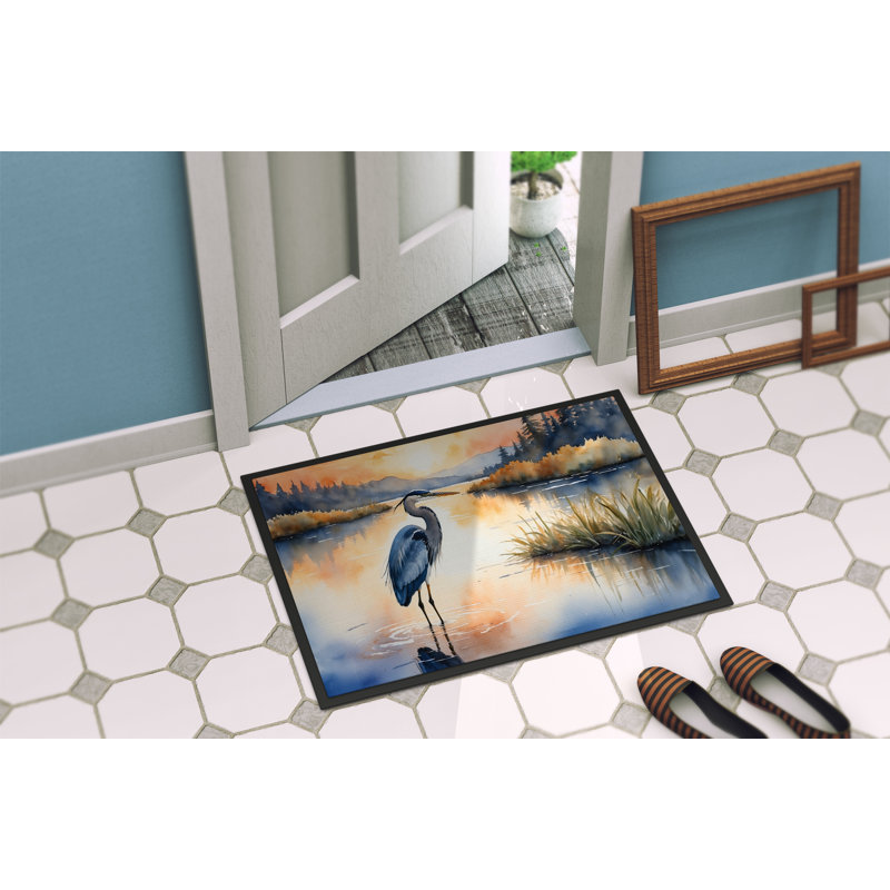 Paillasson Blue Heron in the Golden Hour, L 24 po x L 36 po
