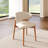 5 Pcs Round Solid Wood Dining Table  Sets With 4 Chairs-1078531146-1078531188