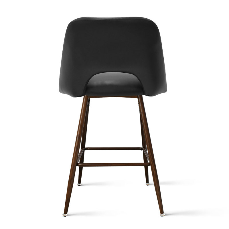Berneta 26" Upholstered Counter Stools, Set of 2, Black
