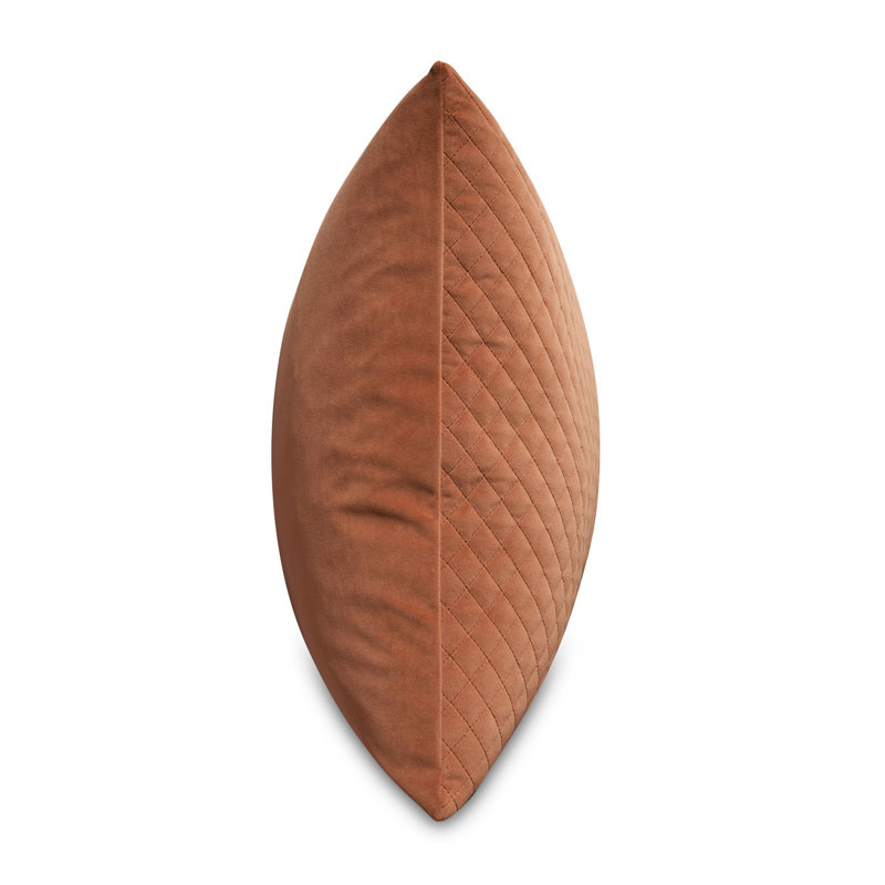 Gemma Velvet Square Pillow Cover & Insert, Terracotta