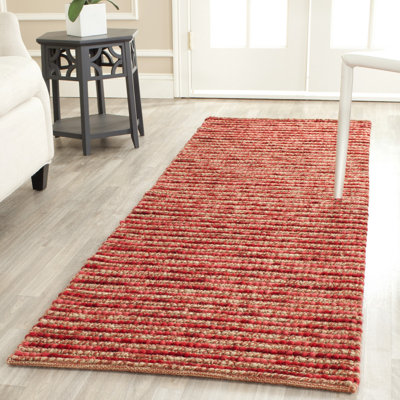 Ferrera Handmade Flatweave Area Rug in Red