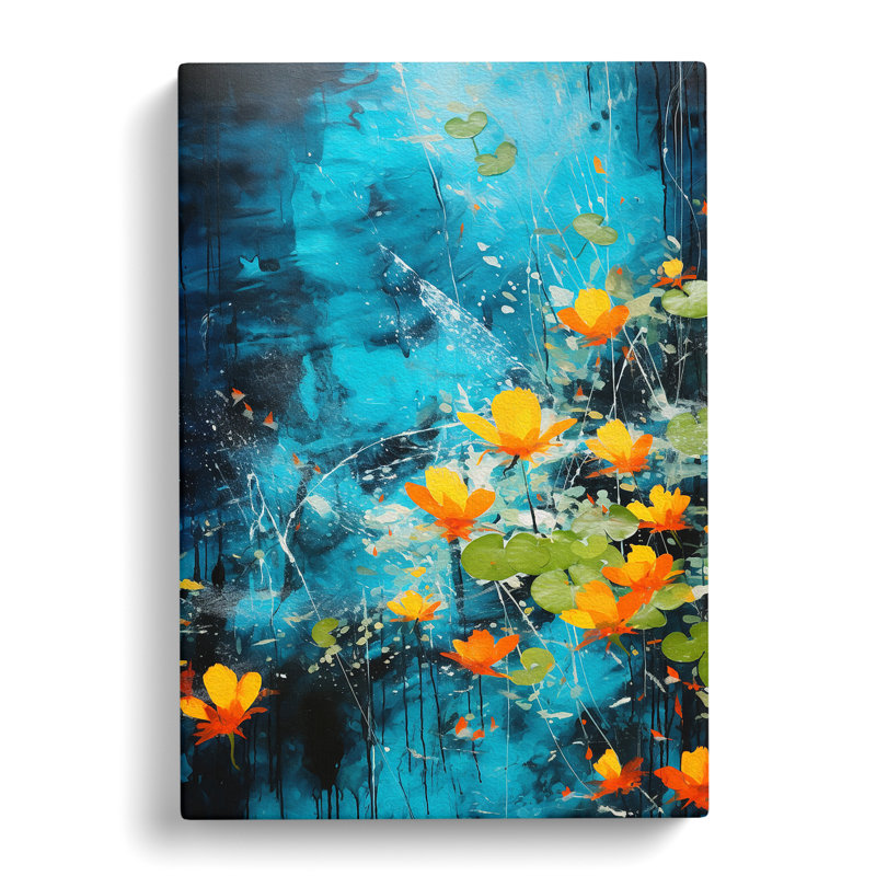 Pond Abstract - Wrapped Canvas Print, 50cm H x 35cm W x 3cm D