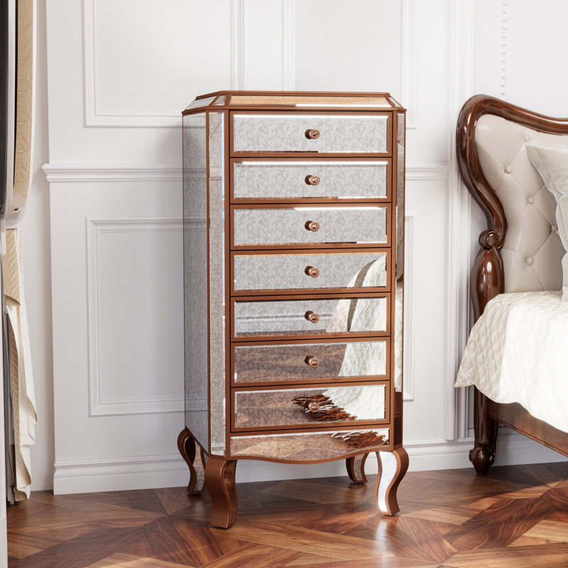 Table de chevet en verre Mirell