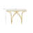 Derbyshire Metal Geometric Gold Console Table with Mirrored Glass Top