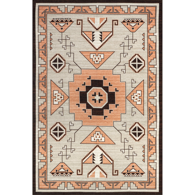 Calliope SpinClean Bohemian Machine Washable Area Rug, Rectangle 4' x 6'