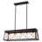 Ayling 5-Light 38" W Vintage Industrial Island Linear Chandelier with Rectangle Light Shade for Kitchen Island Dining Room-97780875