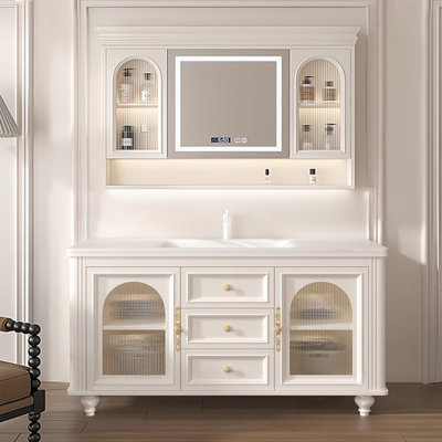 Meuble-lavabo simple français rétro