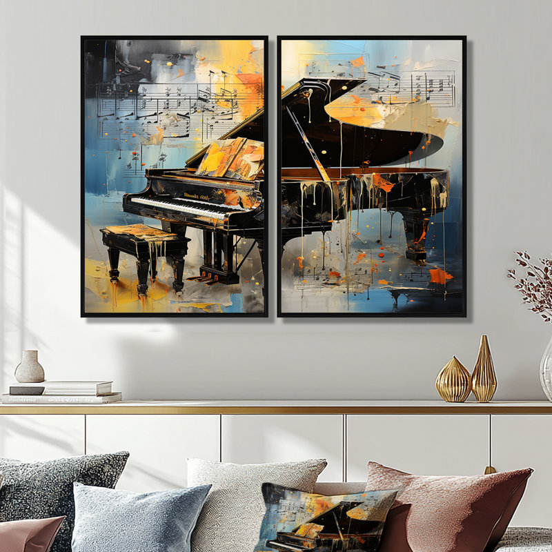 Music Expressive Verse Bold I - musique, art mural, Black, 36" H x 48" W, Framed Print without Mat