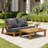 Ertil Ailes Loveseat & Table Set with Cushions