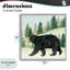 Ours noir en bois, estampe numérique, conception par Deb Strain-2092165733-2092165735