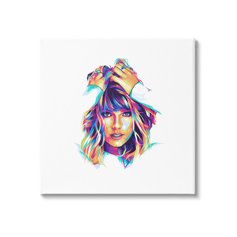 Conception d'art sur toile Taylor avec des teintes audacieuses par Birch & Ink, H 24 po x l 24 po x P 1,5 po