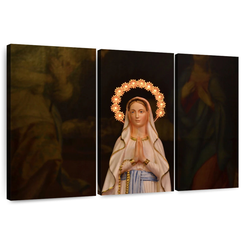 Adella, vierge Marie, priant, H 28 po x l 45 po