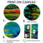«Vibrant Green Pine Trees Morning Sun», reproduction d'art sur toile, art naturel vert, 2 pièces-797019852-797019846-797019845