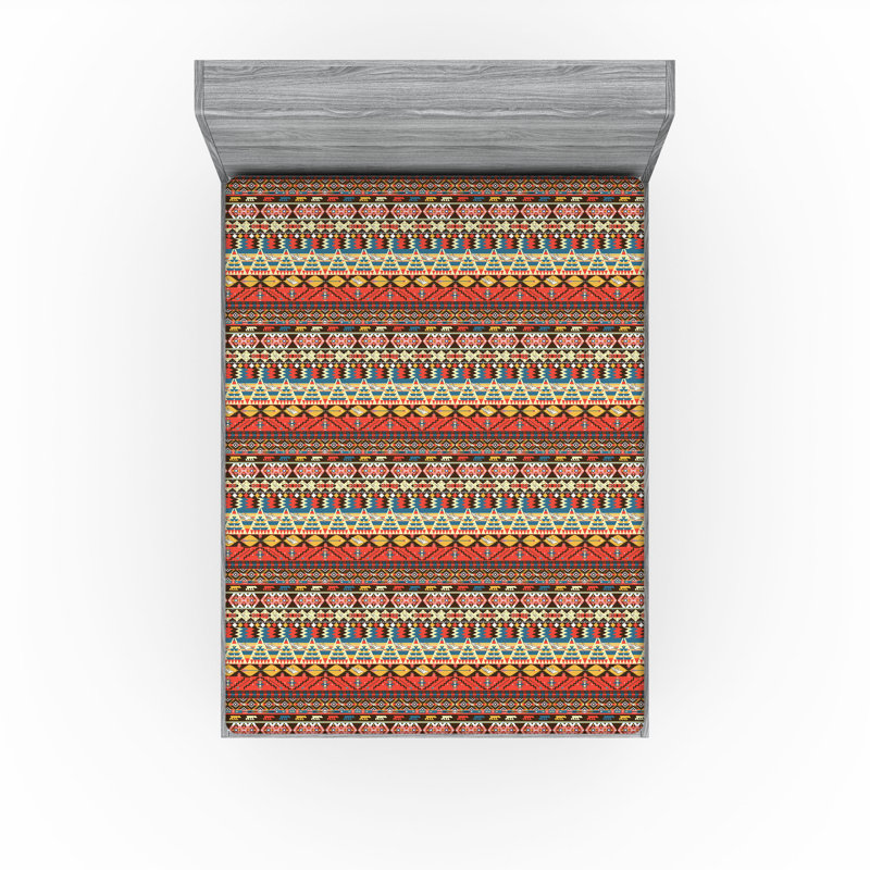 Ensemble de 2 draps-housses Ambesonne, Multicolore / Sud-ouest 1, Drap-housse grand