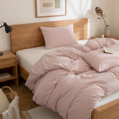 Soft Cotton Duvet Cover With Subtle Fine Stripes – Lightweight, Skin-friendly, Naturally Wrinkled Comfort For Bedroom