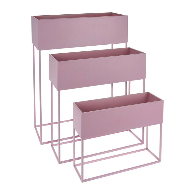 Calderin Metal Pot Planter, Pink