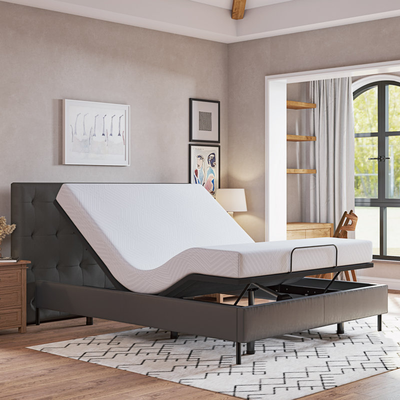 12" Adjustable Bed with Massage, Wireless Remote, and Underbed Lighting, Full 
