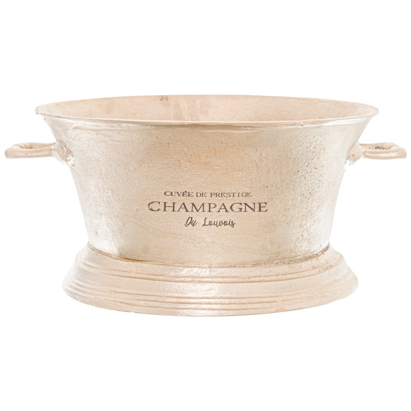 Large Antique Pewter Ice Basket
