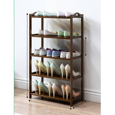 14 Pair Shoe Rack Latitude Run Finish: Rustic Brown