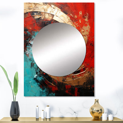 Farsund rouge bleu majestueux mouvement spirale III
