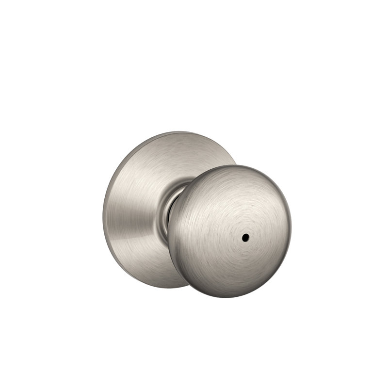 Plymouth Bed and Bath Knob, Satin Nickel