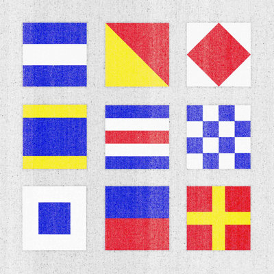 «Nautical Flags», impression sur toile tendue