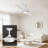 Mexa 54" Indoor Modern Ceiling Fan with Brushed Nickel accent Integrated LED Light and Remote Control-567920306